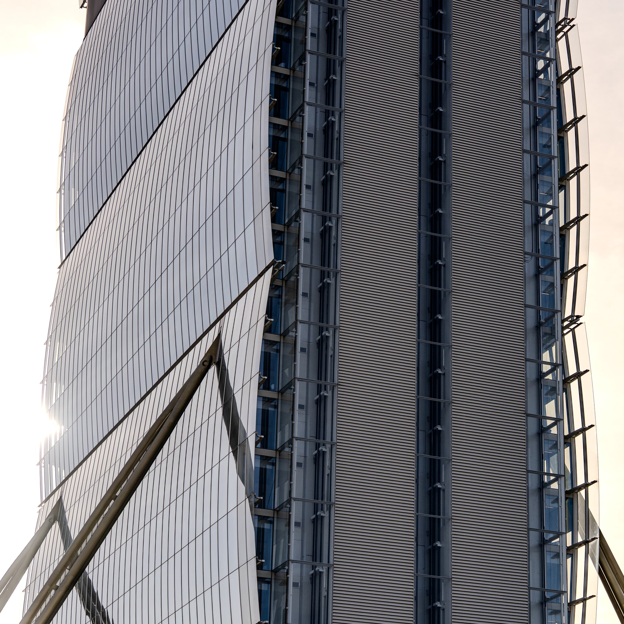Modern architecture photographed in Milan
